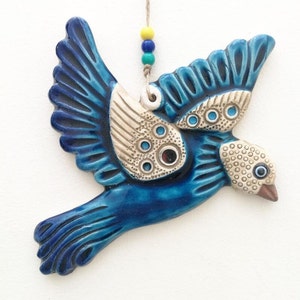 Ceramic Pigeon Decorative Turkish Handcraft Wall Ornament
