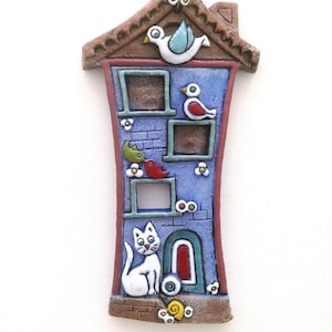 Special Design Turkish Handcraft Cat House Decorative Wall Ornament Large Size Evil Eye