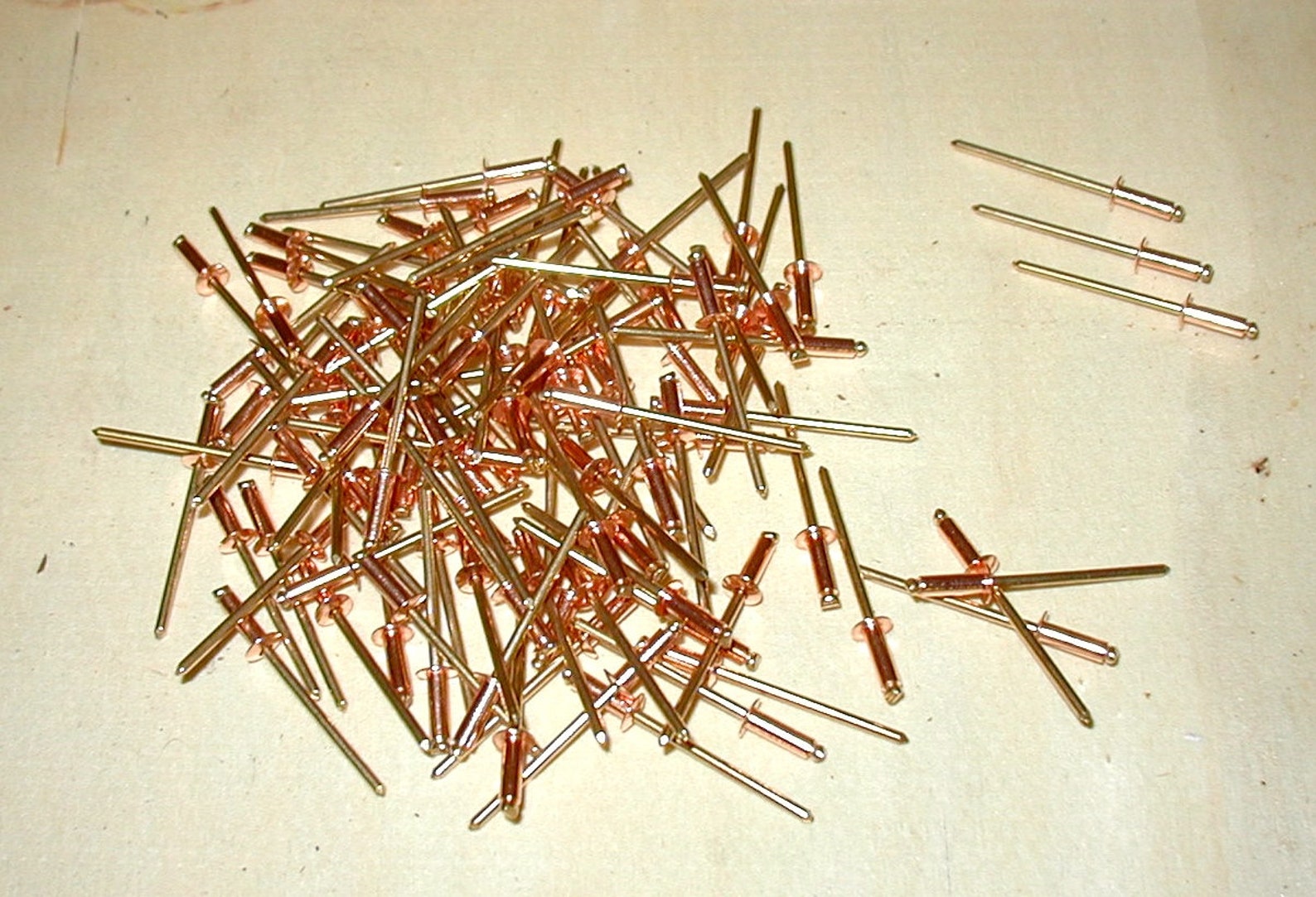 Box of 100 Solid Copper Pop Rivets 1/8 Diameter, 1/4 Grip Length Etsy
