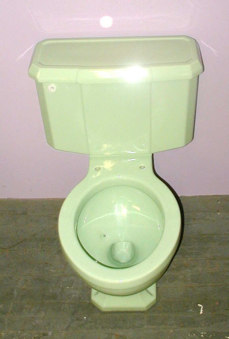 Jade Green Toilet Vintage Art Deco Style Bathroom Fixture Etsy