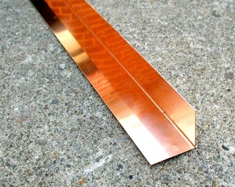 2" x 2" Copper Angles for Flashing, Edging, etc. - Pure C110 Food Grade, Brand New, 16 Ounce (24 gauge / 16 oz / 22 mil)