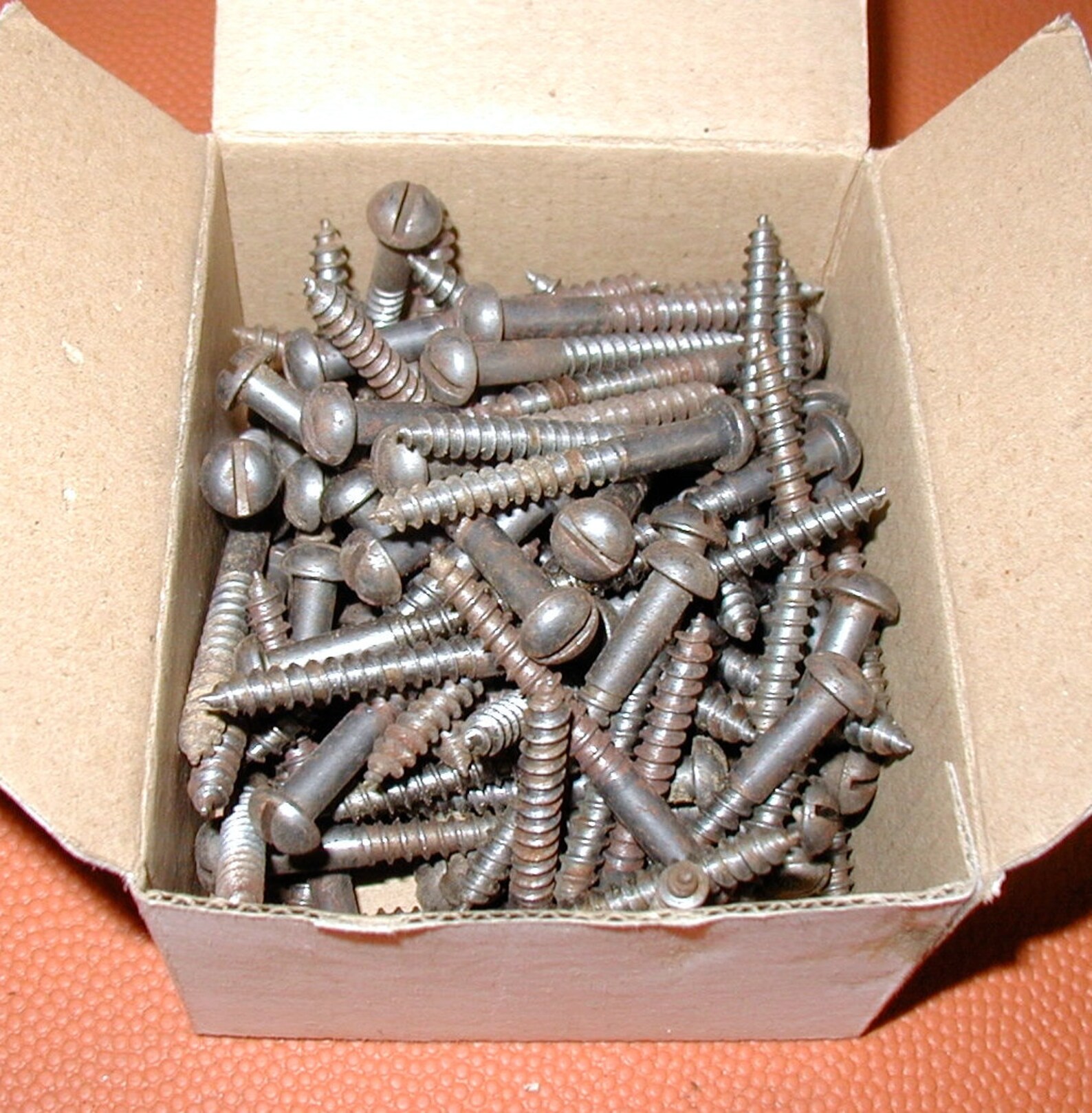 Vintage round head wood screws nonplated dull finish Etsy