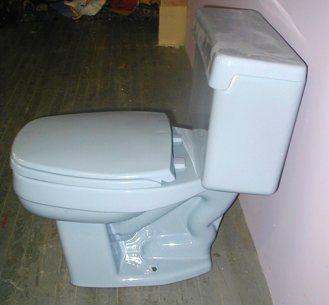 Eljer Blue Toilet Vintage Bathroom With Seat Rectangular Bowl Etsy