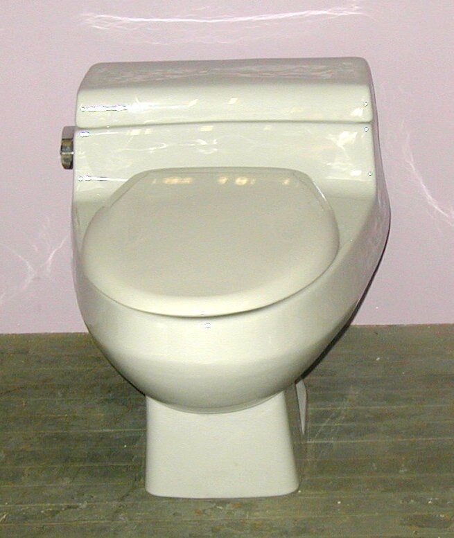 Gray Eljer One Piece Vintage Toilet Bathroom Etsy