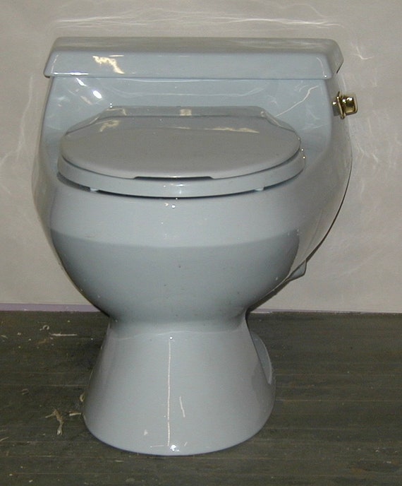 Light Blue Bathroom Toilet Vintage Original 1 Piece Etsy