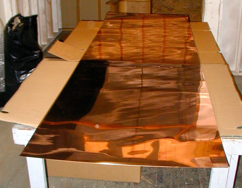 20 Ounce 22 Gauge 3' X 8' Solid Copper Sheet Metal Pure 20 Oz C110 Food ...