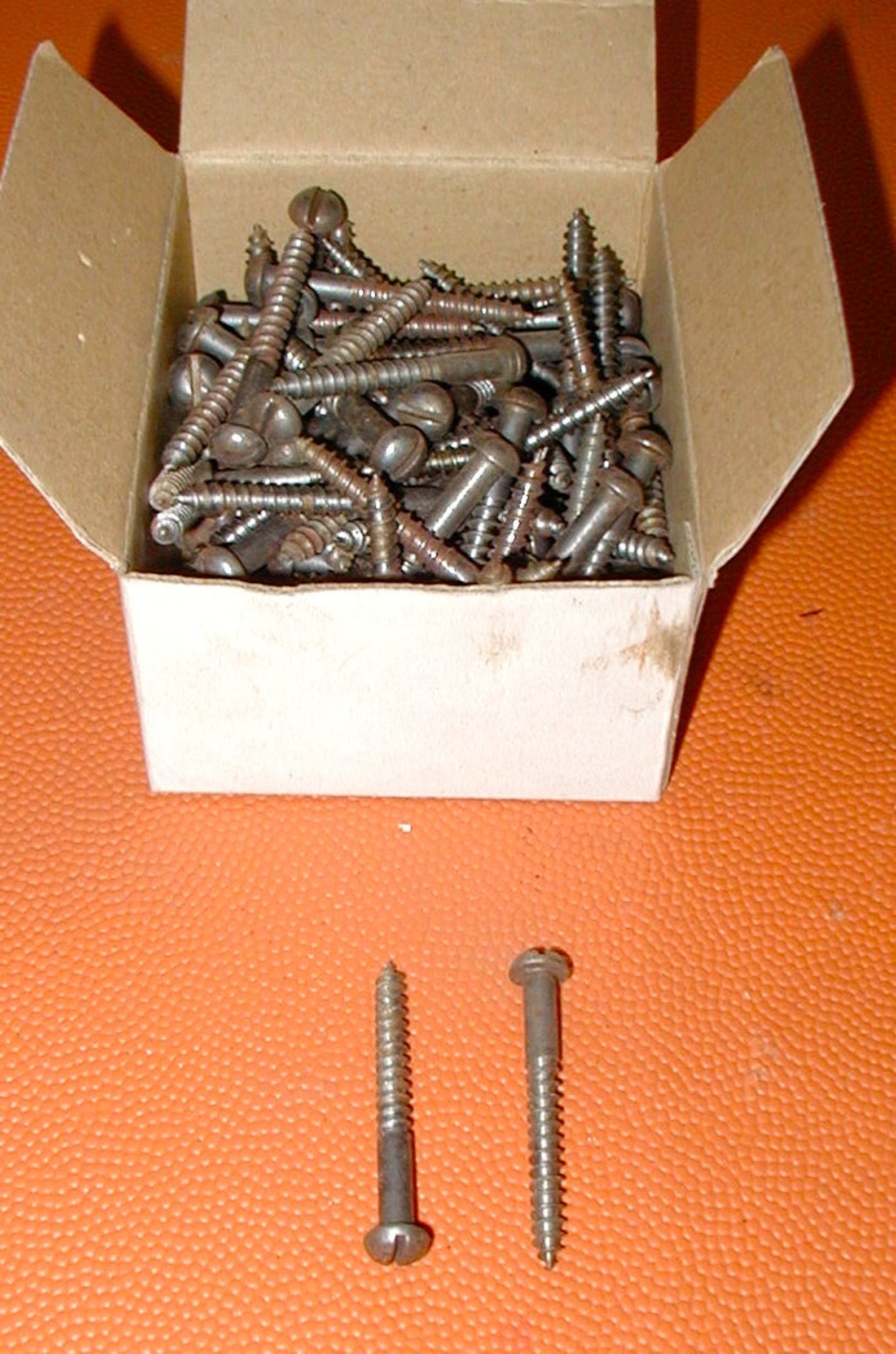 Vintage round head wood screws nonplated dull finish Etsy