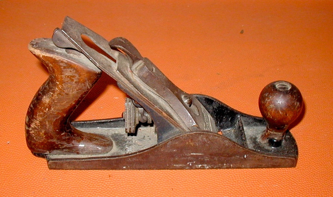 Trustworthy hand planer vintage cast iron wood handle USA Etsy