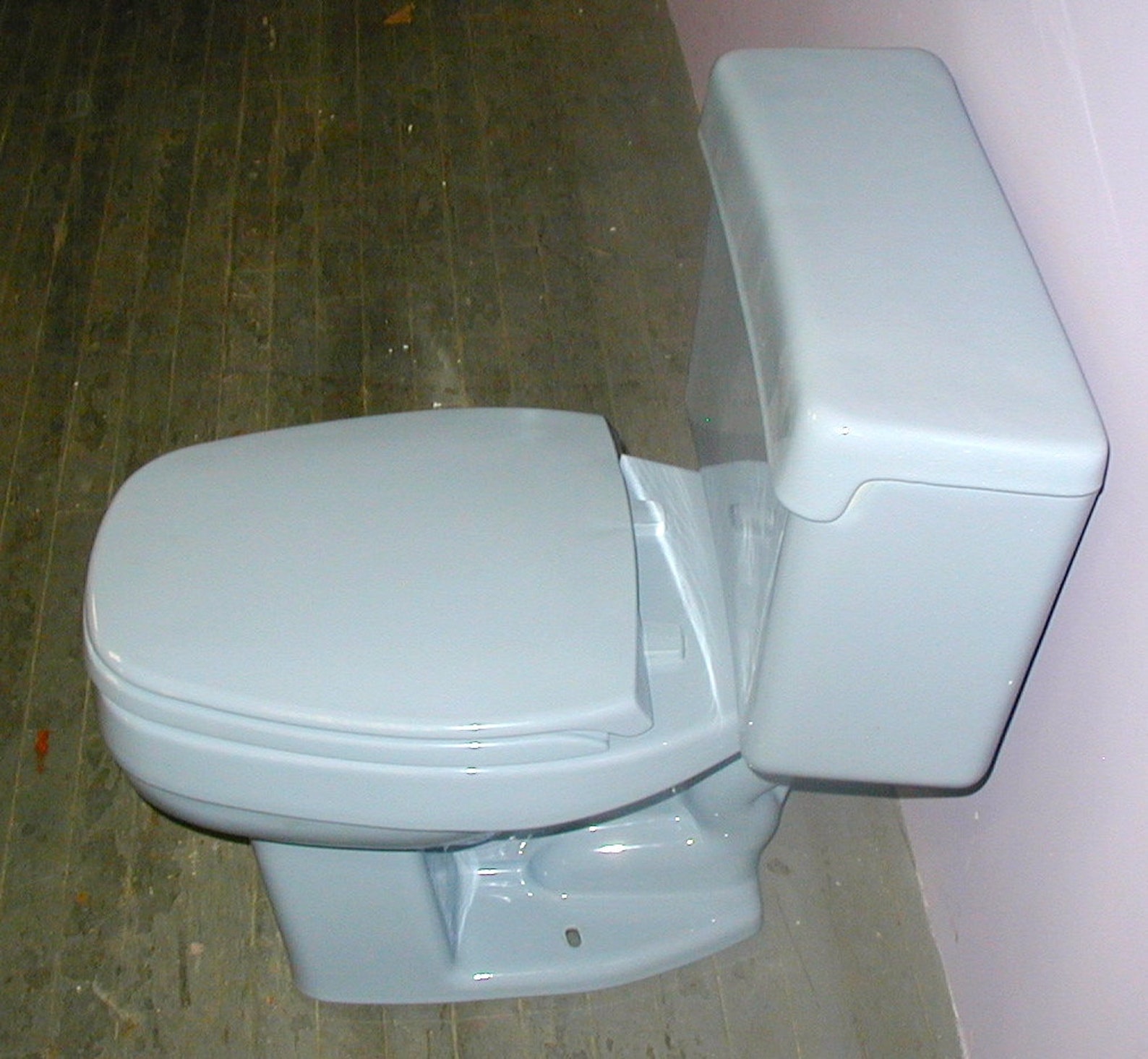 Eljer Blue Toilet Vintage Bathroom With Seat Rectangular Bowl Etsy