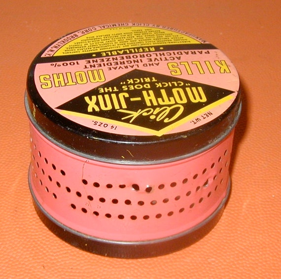 Vintage Closet Moth Killer Container Vintage Tin Moth Repellent Tin  Collectible Tin 