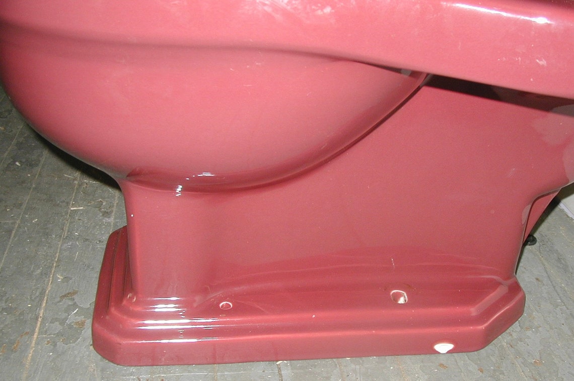 Maroon American Standard Toilet Vintage Bathroom 1 Piece see Etsy