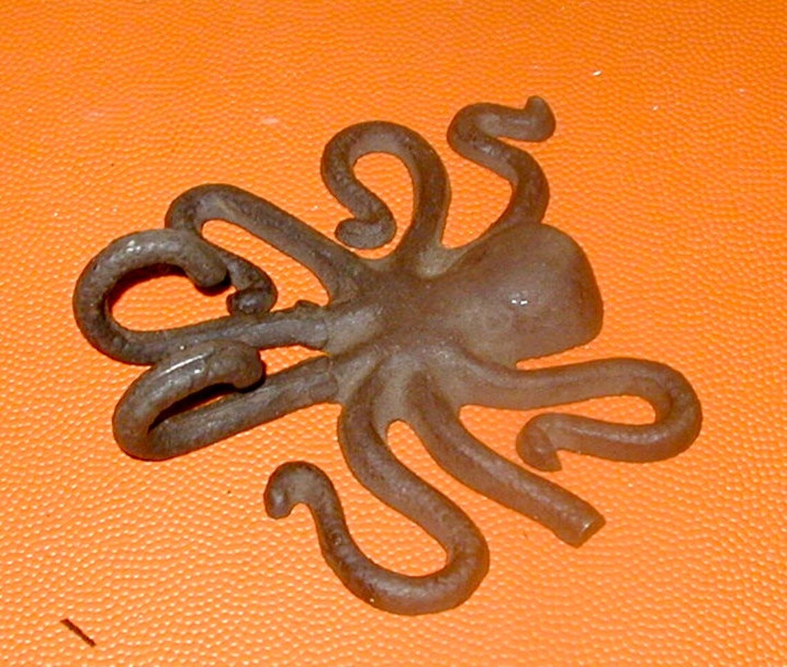 Vintage cast iron octopus coat hanger wall mount Etsy