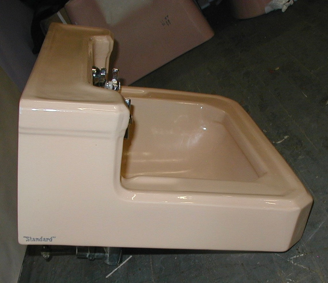 Peach Bathroom Sink Wall Mount American Standard Etsy