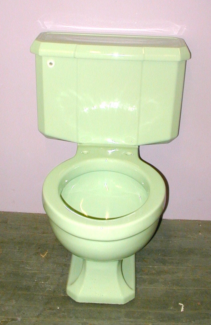 Jade Green Toilet Vintage Art Deco Style Bathroom Fixture - Etsy