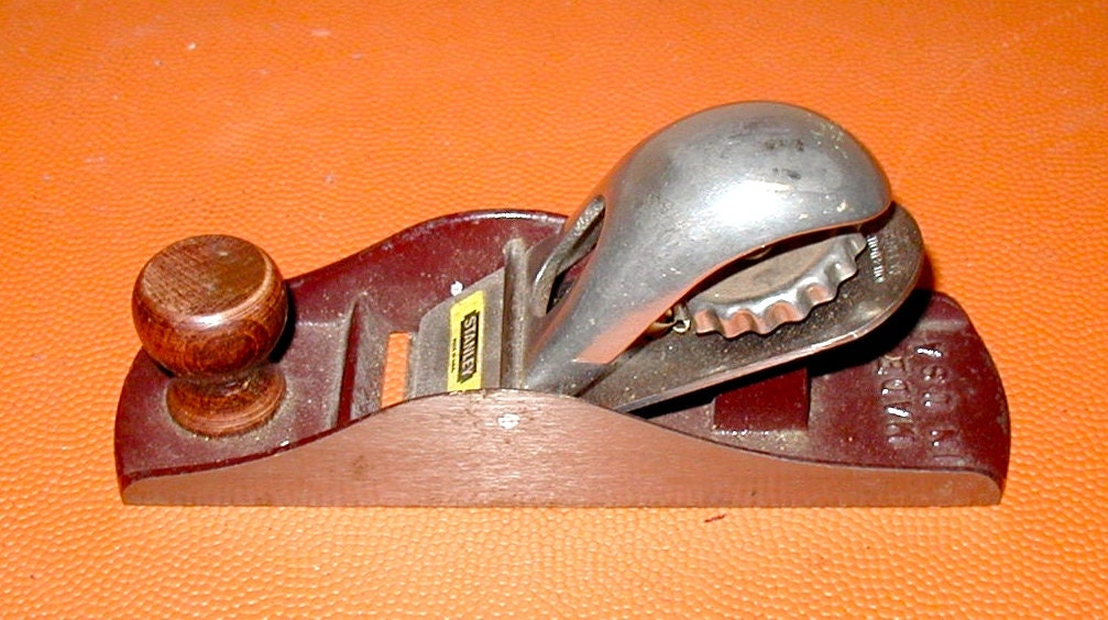 Stanley hand planer vintage cast iron wood handle USA Etsy