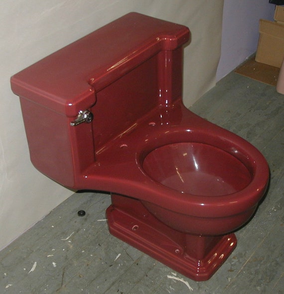 Maroon American Standard Toilet Vintage Bathroom 1 Piece see Etsy