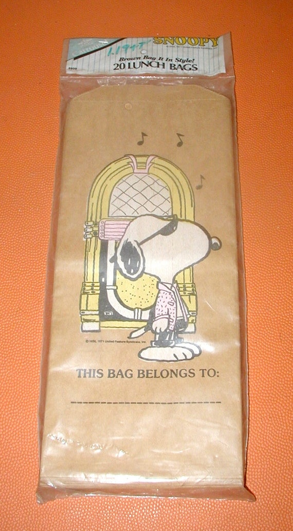 Snoopy lunch bags vintage original sealed package 