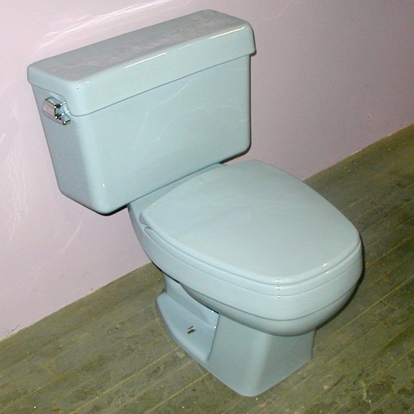 Blue Toilet American Standard Etsy