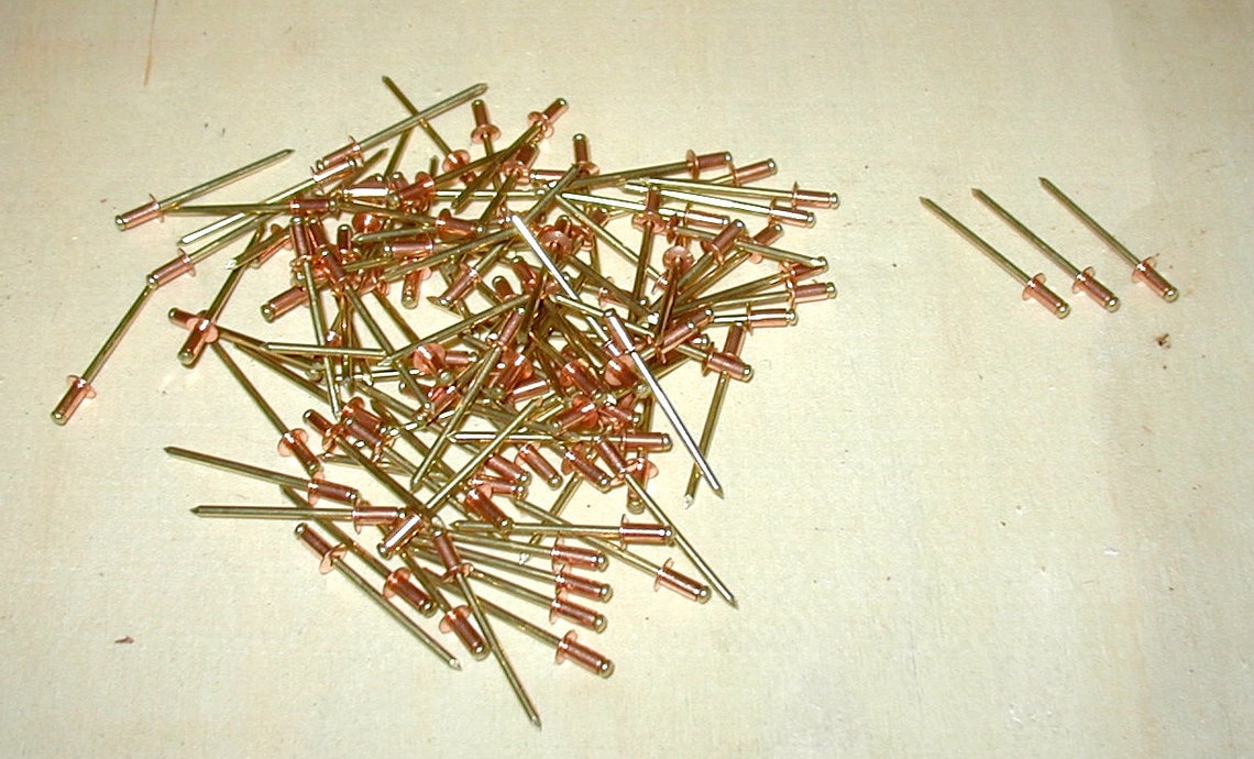 Box of 100 Solid Copper Pop Rivets 1/8 Diameter Etsy