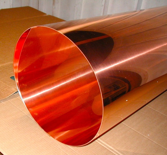 20 Ounce 22 Gauge 3' X 8' Solid Copper Sheet Metal Pure 20 Oz C110 Food  Grade, Brand New 