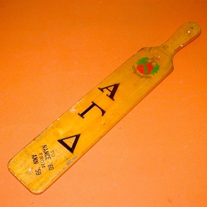 Vintage wood Alpha Gamma Delta sorority college school spanking paddle Kappa chapter Allegheny