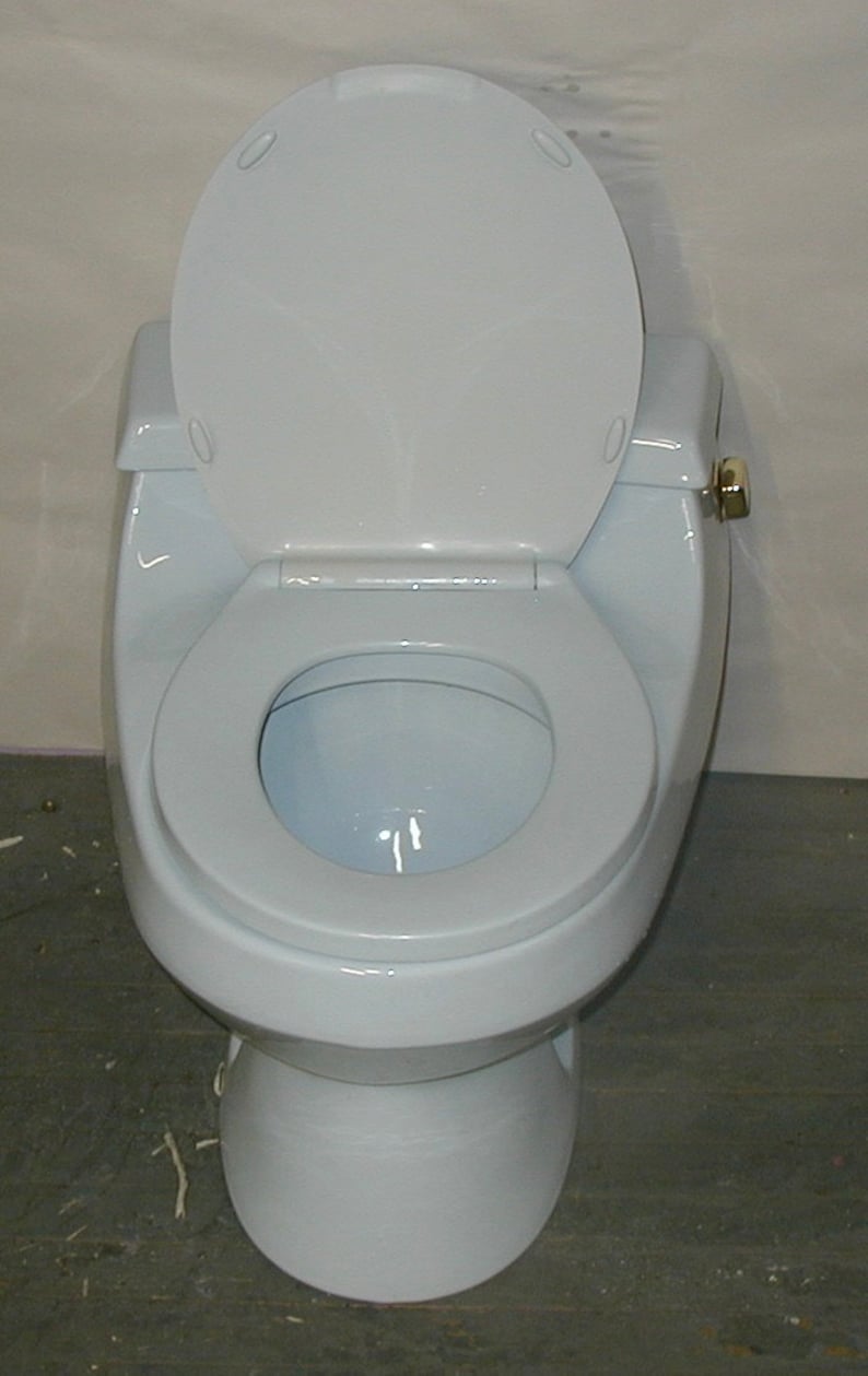 Light Blue Bathroom Toilet Vintage Original 1 Piece Etsy