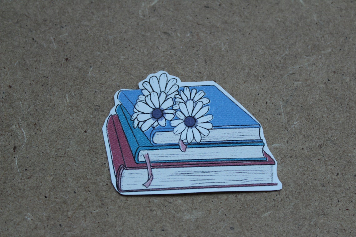 Coffee Stickers and Books. Pack 16 Stickers. Etsy