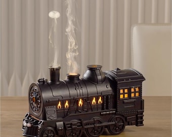 Train essential oil diffuser, aromatherapy diffuser, cool mist, 2 lighting modes, auto shut off mode for home l Father’s Day gift for him