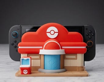 Pokopia Center Nintendo Switch 2 Dock Holder, 3D Printed Switch Stand, Gaming Dock Station, Pokmon Display, Gift For Gamers, Stand