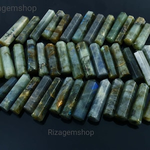 100 Pcs Labradorite Points Obelisk Healing Crystals Gemstone Towers Labradorite Crystal Points, Natural Gemstone Wand, Birthstone Gemstone