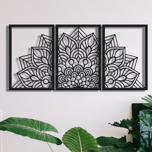 Mandala Metal Wall Art, Mandala Metal Wall Decor, Mandala Metal Wall Hanging Sign Decor, Mandala Living Room Art,Mandala Metal Wall Art Sign