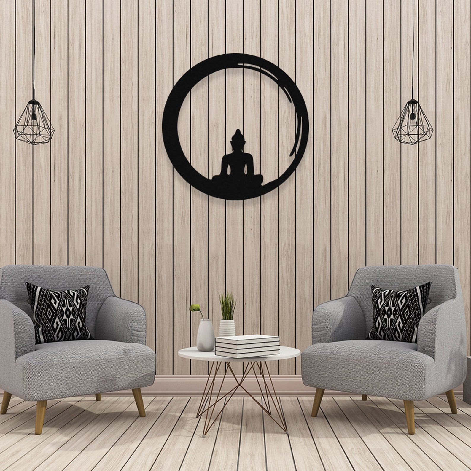 Yoga Zen Metal Wall Art Metal Yoga Decoration Theraphy Wall Etsy