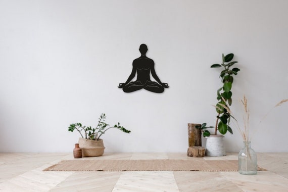 Yoga Man Metal Wall Art Modern Home Decor Yoga Gifts for - Etsy ...