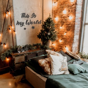 Wooden ''this İs My World'' Sign Wood Wall Decor, Home Decore, Wall ...