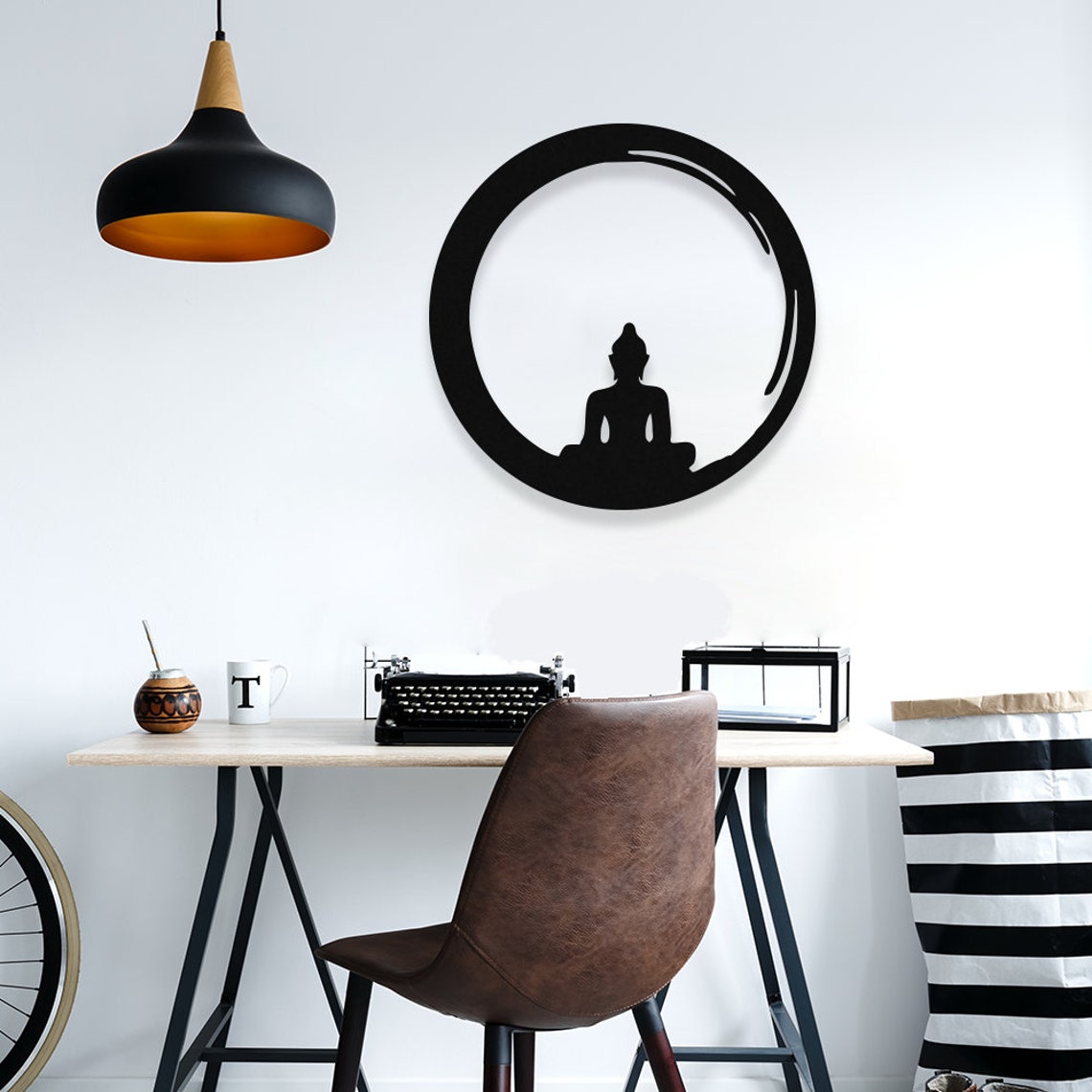 Yoga Zen Metal Wall Art Metal Yoga Decoration Theraphy Wall Etsy
