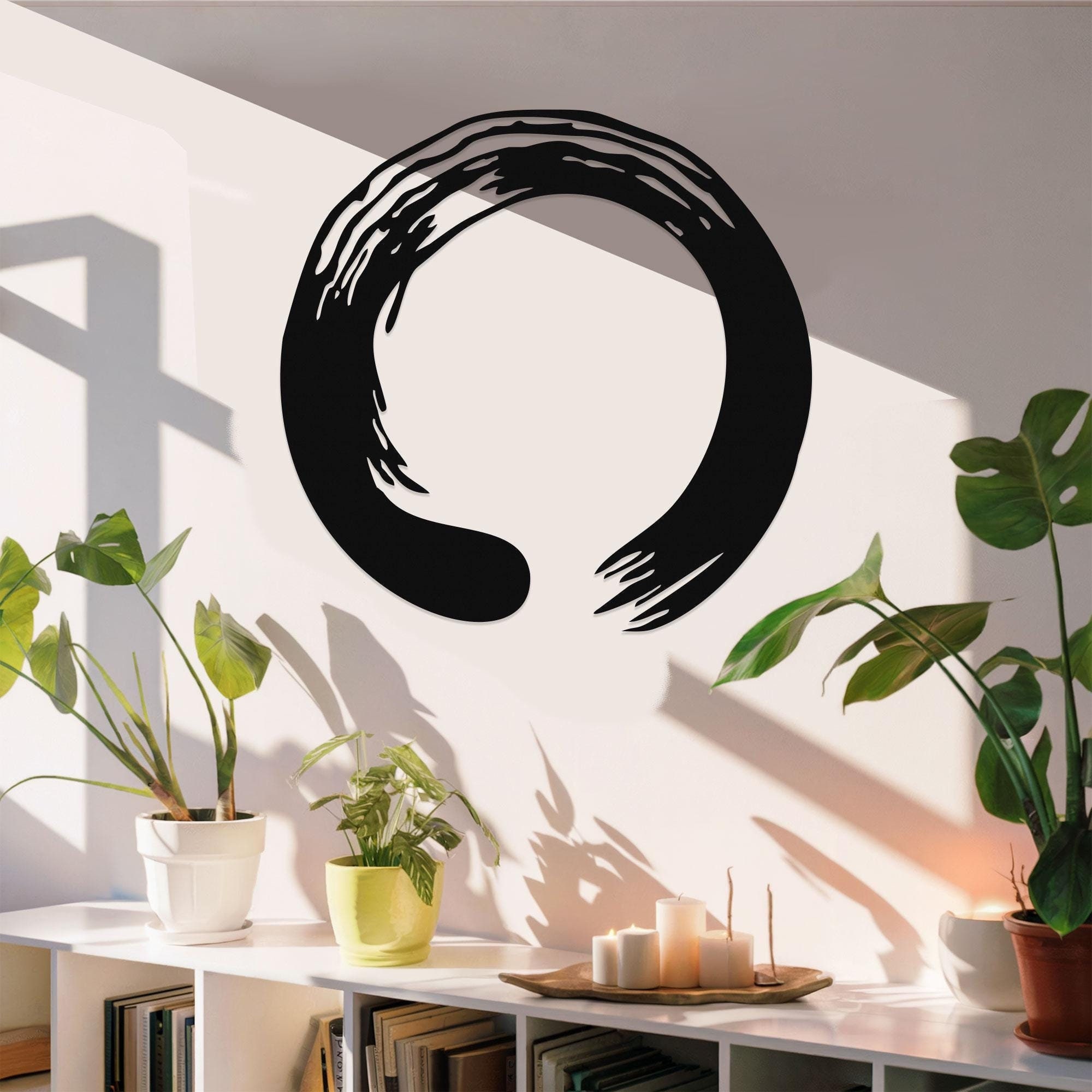 Enso Circle Metal Wall Art, Zen Meditation Decor - Etsy