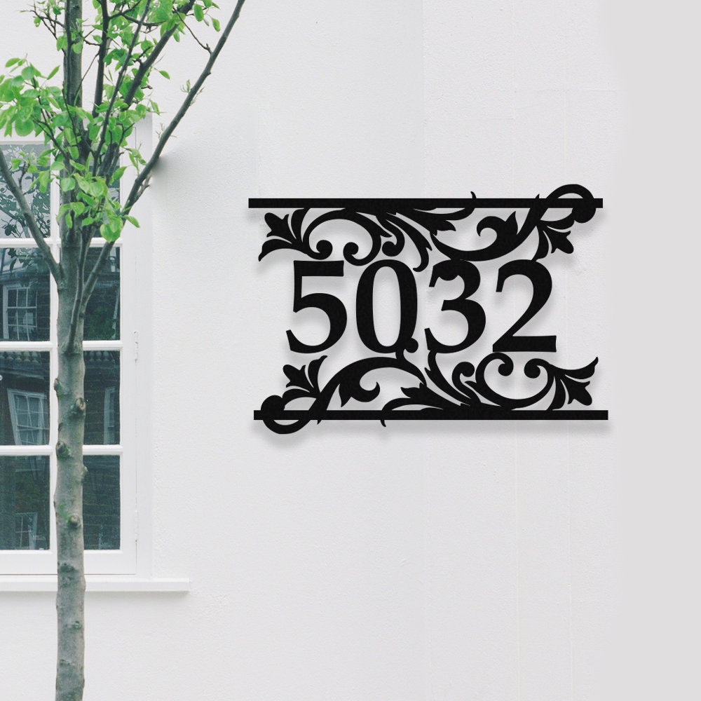 Metal House Address Sign Numbers Sign Address Number Sign Etsy