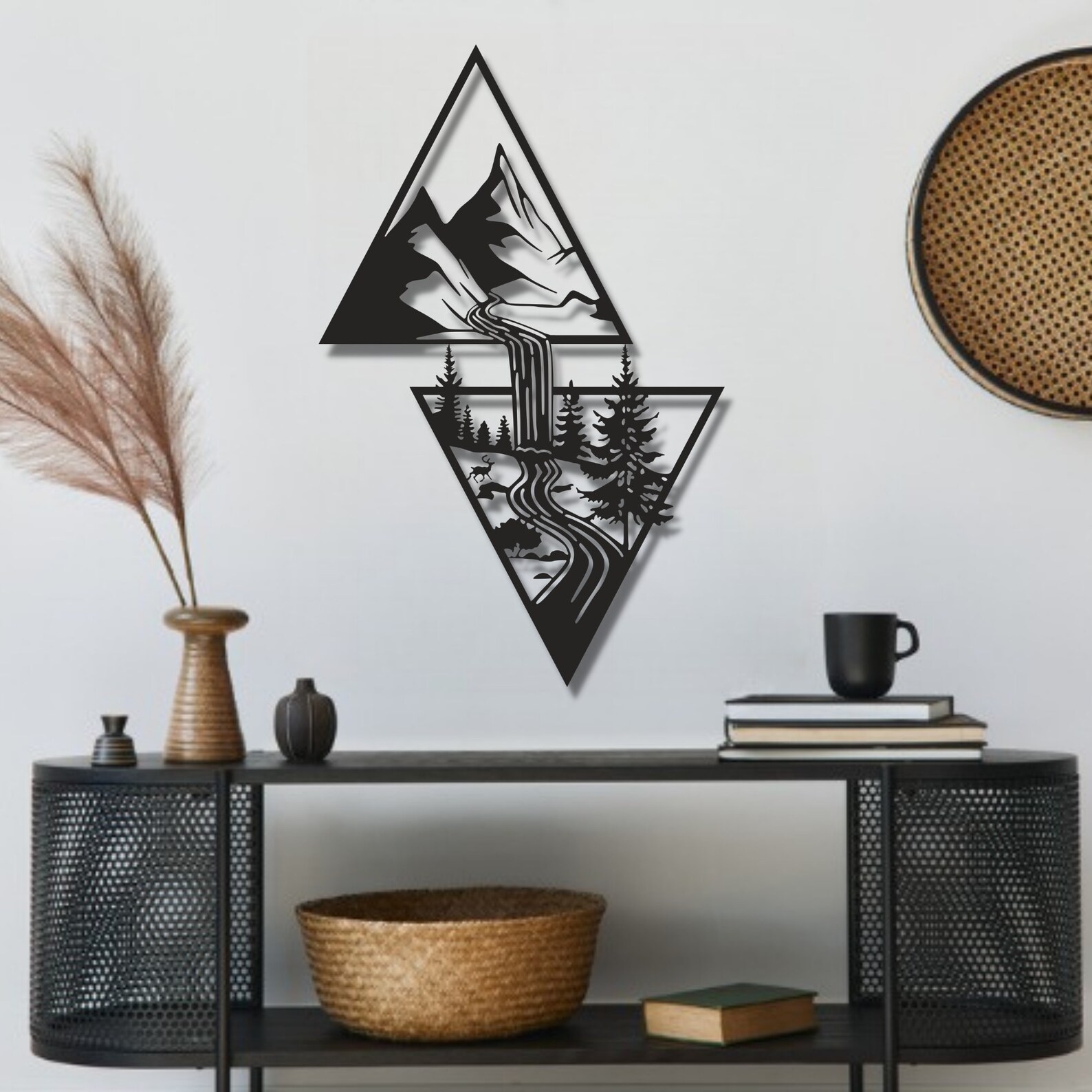 Metal Wall Art ''nature'' Mountain Wall Etsy