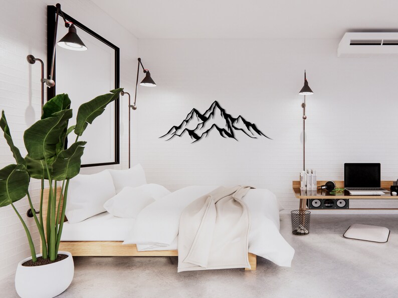 Mountain Metal Wall Art Entryway Metal Wall Art Home Etsy