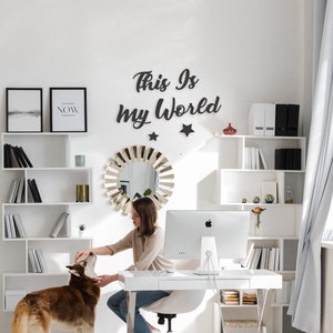 Wooden ''this İs My World'' Sign Wood Wall Decor, Home Decore, Wall ...
