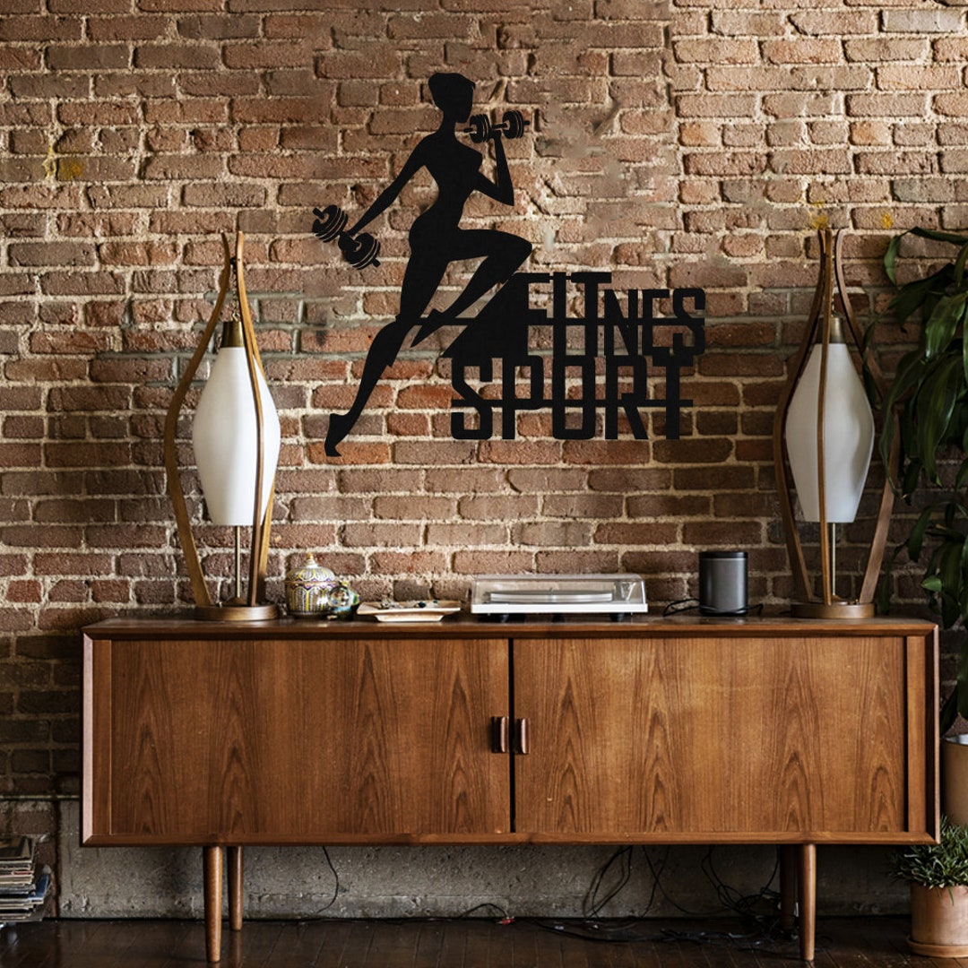 Fitness Sport Metal Wall Art Sport Saloon Wall Sign Gym and Etsy