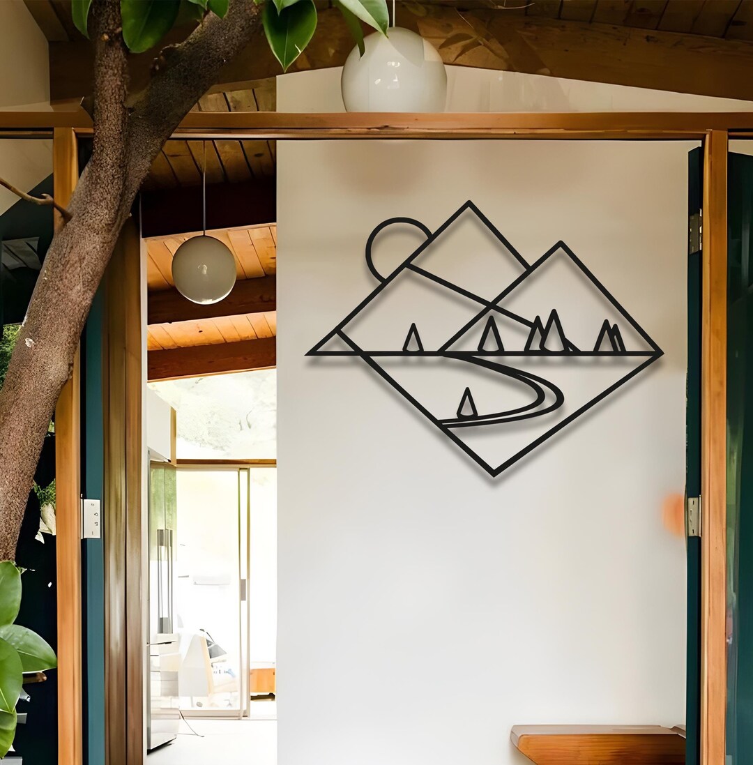 Modern Metal Wall Decor, House Entry Metal Wall Art, Unique Birthday