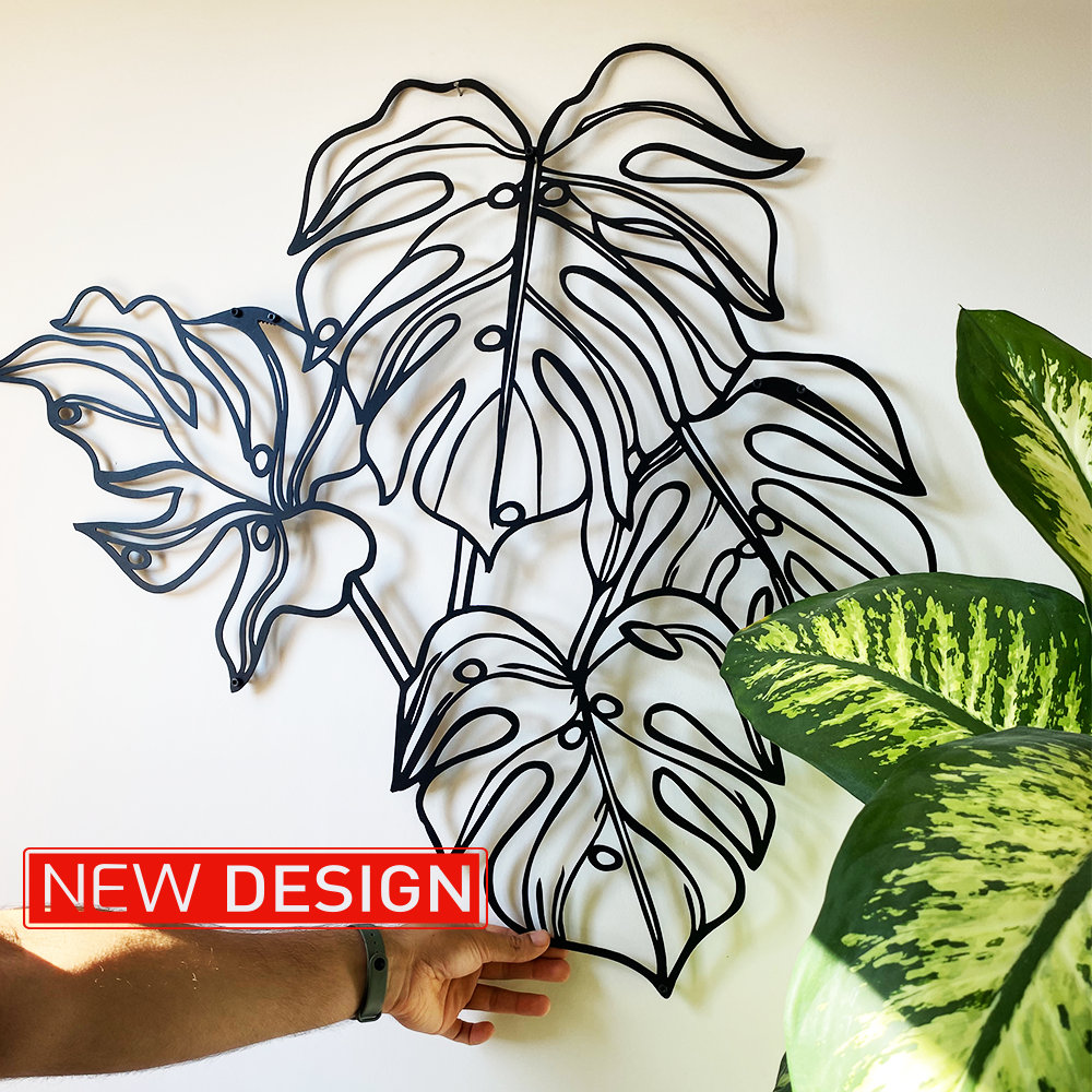 Monstera Leaf Metal Wall Art Monstera Leaf Metal Wall Decor Etsy