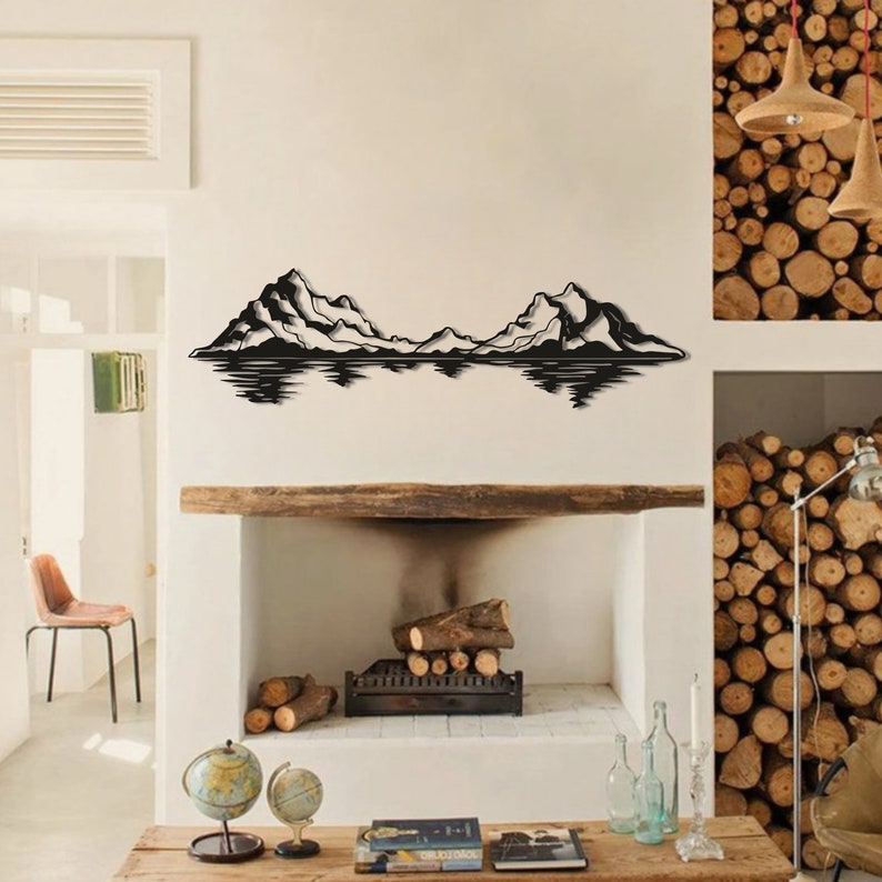 Mountain Metal Wall Art, Mountain Metal Wall Decor, Mountain Metal Sign