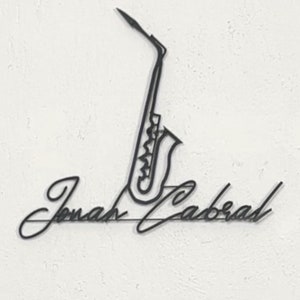 Jazz Music Saxophone Metal Wall Decor, Unique Wall Decor, Jazz Bar Decor, Living Room Decor, Metal Wall Art, Custom Office Decor
