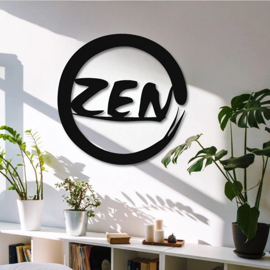 Enso Circle Metal Wall Art Zen Buddhist Metal Wall Art Yoga Etsy