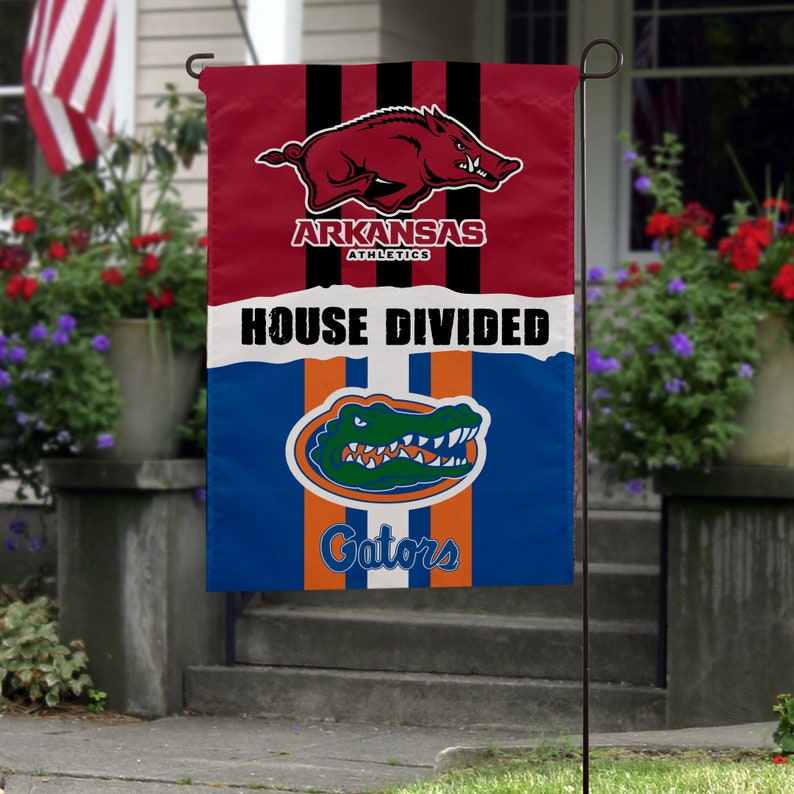 House Divided Garden Flag College College House Divided Etsy