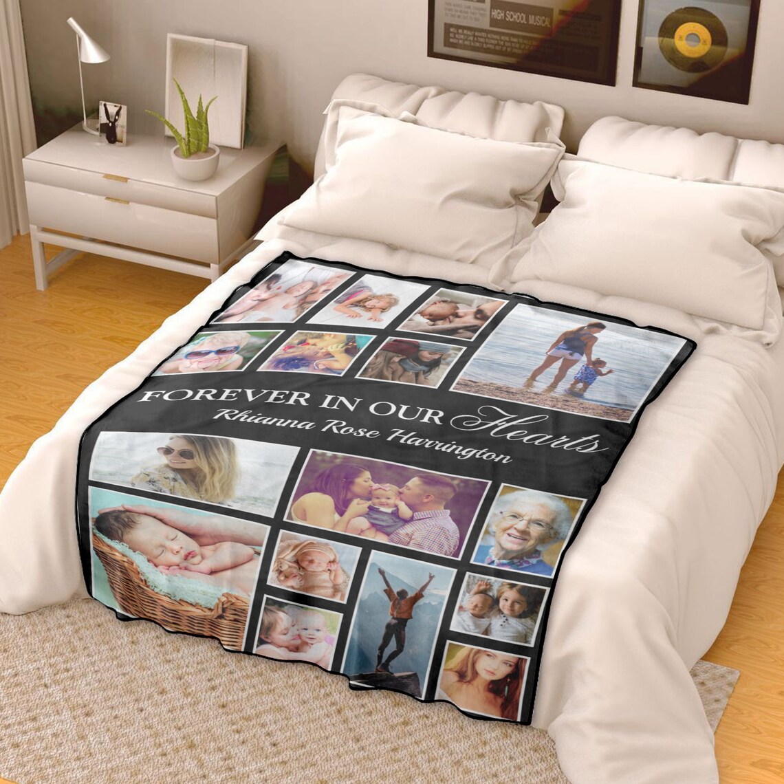 Custom Photo Blanket Photo Memorial Blanket Forever in our Etsy