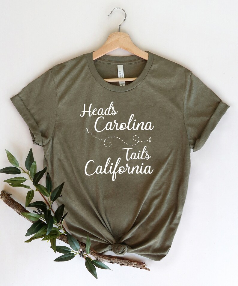 Heads Carolina Tails California Tshirt Sweatshirt or Etsy