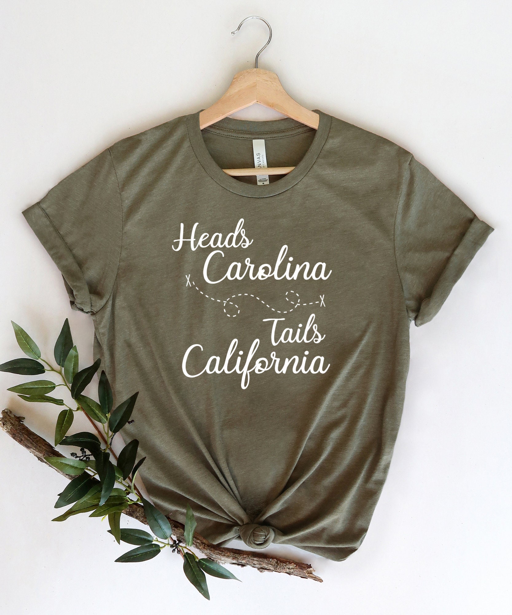 Heads Carolina Tails California Tshirt Sweatshirt or Etsy